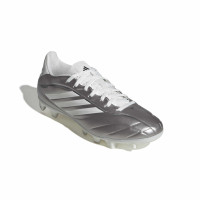 adidas Copa Pure IV Club Gazon Naturel Artificiel Chaussures de Foot (MG) Argenté Blanc Gris Foncé
