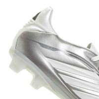 adidas Copa Pure IV Club Gazon Naturel Artificiel Chaussures de Foot (MG) Argenté Blanc Gris Foncé