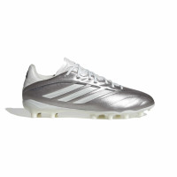 adidas Copa Pure IV League Gazon Naturel Chaussures de Foot (FG) Enfants Argenté Blanc Gris Foncé
