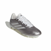 adidas Copa Pure IV League Gazon Naturel Chaussures de Foot (FG) Enfants Argenté Blanc Gris Foncé