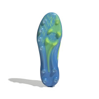 adidas F50 Elite Gazon Artificiel Chaussures de Foot (AG) Bleu Néon Jaune
