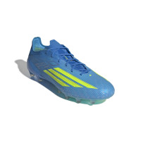 adidas F50 Elite Gazon Artificiel Chaussures de Foot (AG) Bleu Néon Jaune