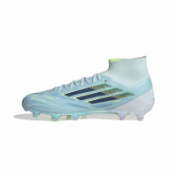 adidas F50 Sparkfusion Elite Gras / Kunstgras Voetbalschoenen (MG) Dames Lichtblauw Donkerblauw Neongeel