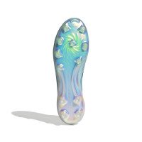 adidas F50 Sparkfusion Elite Gras / Kunstgras Voetbalschoenen (MG) Dames Lichtblauw Donkerblauw Neongeel