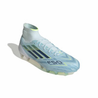 adidas F50 Sparkfusion Elite Gras / Kunstgras Voetbalschoenen (MG) Dames Lichtblauw Donkerblauw Neongeel
