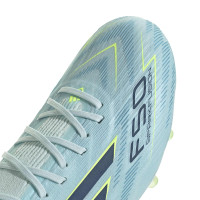adidas F50 Sparkfusion Elite Gras / Kunstgras Voetbalschoenen (MG) Dames Lichtblauw Donkerblauw Neongeel