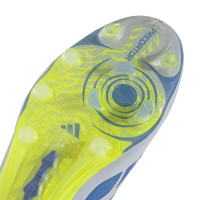 adidas Predator Elite Veterloze Kunstgras Voetbalschoenen (AG) Lichtblauw Blauw Geel