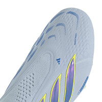 adidas Predator Elite Veterloze Kunstgras Voetbalschoenen (AG) Lichtblauw Blauw Geel