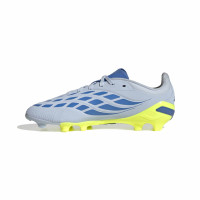 adidas Predator Elite Gras Voetbalschoenen (FG) Kids Lichtblauw Blauw Geel
