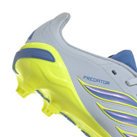 adidas Predator Elite Gras Voetbalschoenen (FG) Kids Lichtblauw Blauw Geel