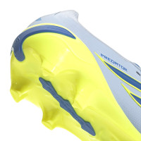 adidas Predator League Gazon Naturel Chaussures de Foot (FG) Bleu Clair Bleu Jaune