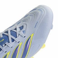 adidas Predator League Gazon Naturel Chaussures de Foot (FG) Bleu Clair Bleu Jaune