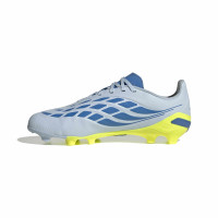 adidas Predator League Gazon Naturel Chaussures de Foot (FG) Enfants Bleu Clair Bleu Jaune