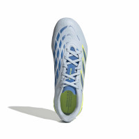 adidas Predator League Gazon Naturel Chaussures de Foot (FG) Enfants Bleu Clair Bleu Jaune