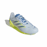 adidas Predator League Gazon Naturel Chaussures de Foot (FG) Enfants Bleu Clair Bleu Jaune