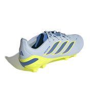 adidas Predator League Gras Voetbalschoenen (FG) Kids Lichtblauw Blauw Geel