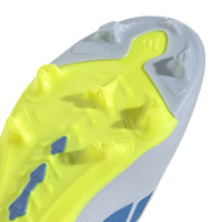 adidas Predator League Gazon Naturel Chaussures de Foot (FG) Enfants Bleu Clair Bleu Jaune