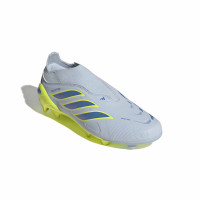 adidas Predator League Veterloze Gras Voetbalschoenen (FG) Kids Lichtblauw Blauw Geel