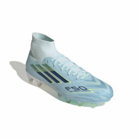 adidas F50 Sparkfusion Pro Gras / Kunstgras Voetbalschoenen (MG) Dames Lichtblauw Donkerblauw Neongeel
