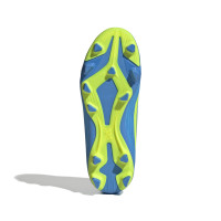 adidas F50 Club Gras / Kunstgras Voetbalschoenen (MG) Kids Blauw Neongeel