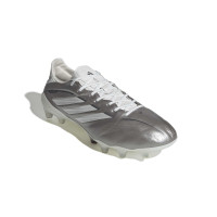 adidas Copa Pure IV Elite Gras Voetbalschoenen (FG) Zilver Wit Donkergrijs