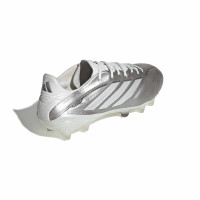 adidas Copa Pure IV Elite Gras Voetbalschoenen (FG) Zilver Wit Donkergrijs