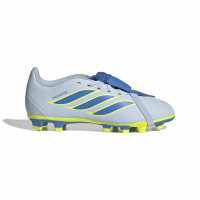 adidas Predator Club FT Gazon Naturel Artificiel Chaussures de Foot (MG) Enfants Bleu Clair Bleu Jaune