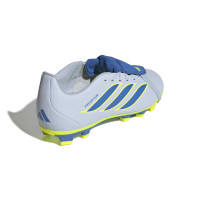 adidas Predator Club FT Gazon Naturel Artificiel Chaussures de Foot (MG) Enfants Bleu Clair Bleu Jaune