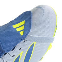adidas Predator Club FT Gazon Naturel Artificiel Chaussures de Foot (MG) Enfants Bleu Clair Bleu Jaune