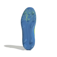 adidas F50 Elite Gazon Naturel Chaussures de Foot (FG) Enfants Bleu Néon Jaune