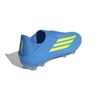 adidas F50 League Veterloze Gras / Kunstgras Voetbalschoenen (MG) Blauw Neongeel