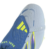 adidas Predator Elite FT Gras Voetbalschoenen (FG) Lichtblauw Blauw Geel