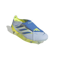 adidas Predator Elite FT IJzeren-Nop Voetbalschoenen (SG) Lichtblauw Blauw Geel