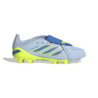 adidas Predator Elite FT Gazon Naturel Chaussures de Foot (FG) Enfants Bleu Clair Bleu Jaune