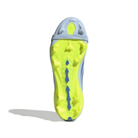 adidas Predator Elite FT Gazon Naturel Chaussures de Foot (FG) Enfants Bleu Clair Bleu Jaune