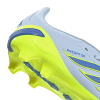 adidas Predator Elite FT Gazon Naturel Chaussures de Foot (FG) Enfants Bleu Clair Bleu Jaune