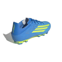 adidas F50 Club Gras / Kunstgras Voetbalschoenen (MG) Blauw Neongeel