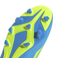 adidas F50 Club Gras / Kunstgras Voetbalschoenen (MG) Blauw Neongeel