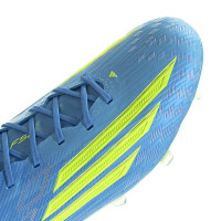 adidas F50 Elite Gras Voetbalschoenen (FG) Blauw Neongeel