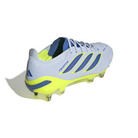adidas Predator Elite Crampons Vissés Chaussures de Foot (SG) Bleu Clair Bleu Jaune