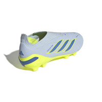 adidas Predator Elite Veterloze Gras Voetbalschoenen (FG) Kids Lichtblauw Blauw Geel