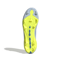 adidas Predator Elite Veterloze Gras Voetbalschoenen (FG) Kids Lichtblauw Blauw Geel