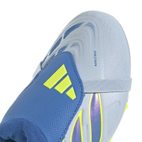 adidas Predator League FT Gras Voetbalschoenen (FG) Kids Lichtblauw Blauw Geel