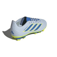 adidas Predator Club Gras / Kunstgras Voetbalschoenen (MG) Kids Lichtblauw Blauw Geel