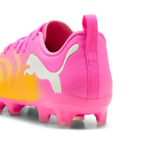 PUMA Future 9 Play Gras / Kunstgras Voetbalschoenen (MG) Kids Felroze Blauw Geel