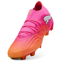 PUMA Future 9 Ultimate Gazon Naturel Chaussures de Foot (FG) Rose Vif Bleu Jaune
