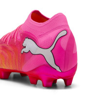 PUMA Future 9 Ultimate Gazon Naturel Chaussures de Foot (FG) Rose Vif Bleu Jaune