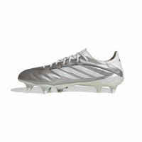 adidas Copa Pure IV Elite Crampons Vissés Chaussures de Foot (SG) Argenté Blanc Gris Foncé