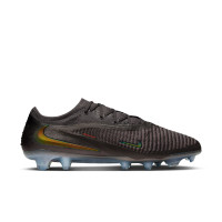 Nike Phantom 6 Low LV8 Elite Gazon Naturel Chaussures de Foot (FG) Gris Foncé Orange Multicolore