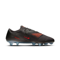 Nike Phantom 6 Low LV8 Elite Gazon Naturel Chaussures de Foot (FG) Gris Foncé Orange Multicolore
